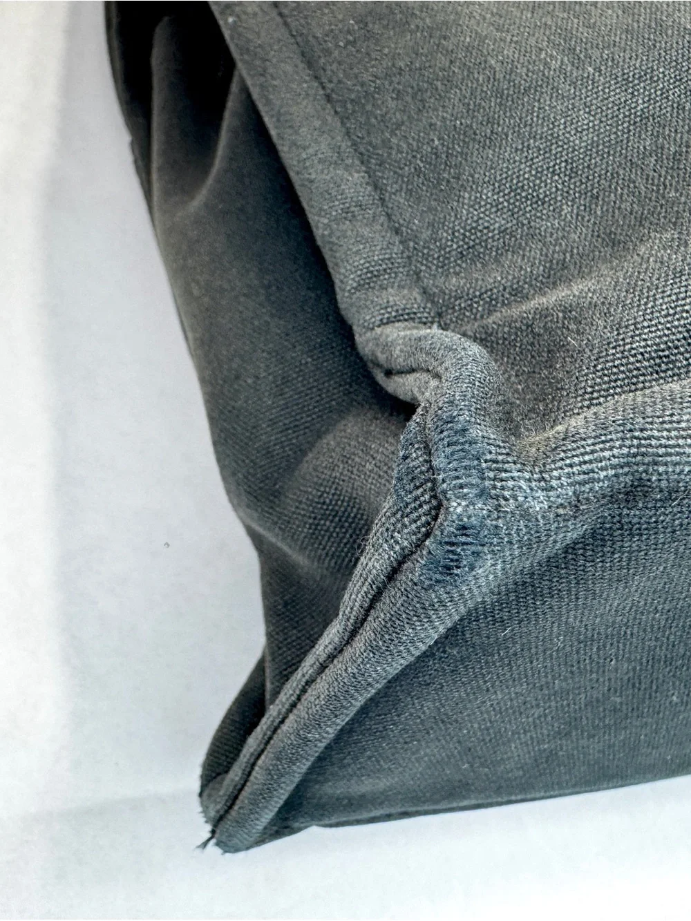 Hermès Fourre Tout MM Black Canvas Tote Gray Stripe